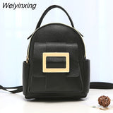 Weiyinxing Backpacks Women PU Leather Cute Small Backpack Female White Back Pack Black Backpacks For Teen Girls Fashion Backpack Women