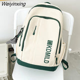 Weiyinxing Harajuku Cute Girls Backpack Double Zipper Waterproof College School Bag Teenagers Girls Student Rucksack Kawaii Mochila