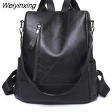 Weiyinxing Girls High Quality Leisure Shoulder Bag Sac A Dos Vintage Backpack Female Leather Bag Women's Backpack Fashion School Bag