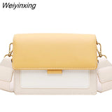 Weiyinxing Color Handle Bag PU Leather Handbags for Women 2023 Travel Simple Ladies Crossbody Shoulder Bag Female Messenger Bags