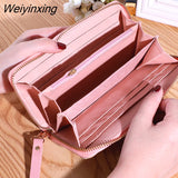 Weiyinxing Wallets Zipper Coin Purse Lady Long Short Purses Handbags Women Clutch Cards Holder PU Leather Moneybag Billfold Wholesale
