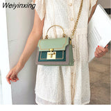 Weiyinxing Tote Bag Fashion Contrast Color 2023 New Women Messenger Bag Flap Lady Handbag Crossbody Shoulder Sac Female Purses Bolsas