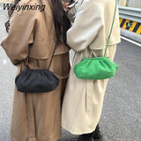 Weiyinxing Women Fashion Towel Embossed Clutch Bag Handbag Clutch Bag Large Capacity Striped Versatile One-Shoulder Messenger Bag