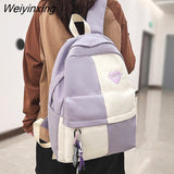 Weiyinxing Cute Waterproof College Bag Girl Travel Student Backpack Fashion Leisure Female Book Backpack Laptop Women Nylon School Bag