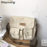 Weiyinxing Women's Canvas Bag Japanese Department Harajuku Windsuit Messenger Bag Female Korean Students Shoulder Bags