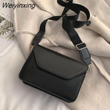 Weiyinxing Flap Crossbody Bags for Women PU Leather Small Square Bag Clutches Casual Shoulder Messenger Bag Small Handbags