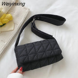 Weiyinxing Autumn Winter Women Shoulder Bag Fashion Plaid Ladies Handbags Designer Adjusted Strap Crossbody Bags