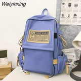 Weiyinxing Large Capacity Fashionable Student Backpack High Quality Boys Girls Nylon Leisure Schoolbag Waterproof Shoulder Pack Cool