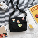 Weiyinxing Diagonal Crossbody Bags Youth Fashion Casual Ladies Handbag Shoulder Bag Solid Color Messenger Bags for Girl School Bags