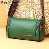 Weiyinxing Women's Fashion Handbags Retro Solid Color Leather Shoulder Casual Women High-ranking New season 100% cowhide Underarm Bag