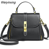 Weiyinxing Leather Women Handbag Soft Cowhide Fashion Women Shoulder Bag Luxury Brand Designer Female Crossbody Bag Ladies Tote Sac