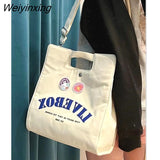 Weiyinxing Style Crossbody Bag Female Leisure Commuter Shoulder Bag Student Handheld Canvas Bag For Class