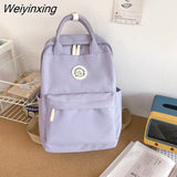 Weiyinxing New Waterproof Nylon Women Backpack Female Multifunction Travel Bag Teenager Girls Korean Style Schoolbag Student Bookbag