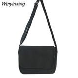 Weiyinxing Messenger Bag Canvas Bag Women Single Shoulder Bag Tooling Bag Large Capacity Black White Cloth Bag Students' School Bag