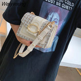 Weiyinxing for Women Bags Brands Replica 2023 Trend Chain Small Square Messenger Crossbody Bag Female Luxury Designer Handbag