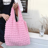 Weiyinxing New Cloud Bubble Flower Women's Shoulder Bag New Tank Top Bag Female Student Simple Handbag Canvas Bag Women's