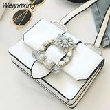 Weiyinxing Designer Famous Bags For Women Designer Diamond Lock Bags Quality PU Leather Women Handbags Elegant Lady Shoulder Bags