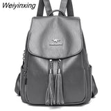 Weiyinxing Capacity Women Backpack High Quality Pu Leather Backpack Vintage School Backpacks Female Casual Shoulder Bag School Bags