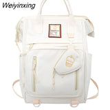 Weiyinxing Zipper Multifunction Women Backpack School Bags Teenage Girls Student Shoulder Bag Laptop Backpack Cute Mochila