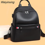 Weiyinxing Leather Shopping Women Backpacks Young Girl First Layer Cowhide Book Bag Style Knapsack Luxury Large Capacity Ladies Sac
