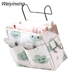 Weiyinxing Cosmetics Makeup Organizer Cotton Storage Bag With Pockets Hanging Organizer For Bathroom Remote Control Pouch Box