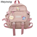 Weiyinxing Style School Backpack for Girls Small Women's Backpack Multi Pocket Bags Fashion School Mochila Young Girl's Backpacks