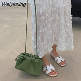 Weiyinxing Mantang Solid Color Pu Leather Crossbody Bags For Women 2023 Small Clutch Lady Luxury Shoulder Messenger Bag Travel Handbags