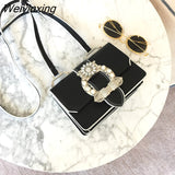 Weiyinxing Designer Famous Bags For Women Designer Diamond Lock Bags Quality PU Leather Women Handbags Elegant Lady Shoulder Bags