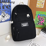 Weiyinxing Multiple Pockets Waterproof Nylon Women Backpack Female Kawaii Mesh Travel Bag Cute Schoolbag for Girl Student Bookbag