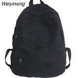 Weiyinxing Fabric School Bag New Fashion College Student Vintage Women Backpack Canvas Female Laptop Bag Travel Kawaii Ladies Backpack