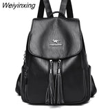 Weiyinxing Capacity Women Backpack High Quality Pu Leather Backpack Vintage School Backpacks Female Casual Shoulder Bag School Bags