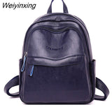 Weiyinxing Women Leather Backpack Designer Shoulder Bags for Women 2023 Back Pack School Bags for Teenage Girls Mochila Feminina