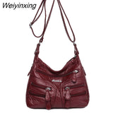 Weiyinxing Quality Soft Leathe Women Handbags Women's Bag Designer Fashion Women Shoulder Bag Luxury Female Messenger Bag Ladies Totes