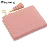 Weiyinxing Women Wallet Small Cute Wallet Women Short Leather Women Wallets Zipper Heart Purses Portefeuille Female Purse Clutch