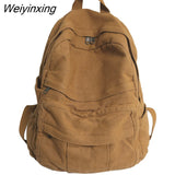 Weiyinxing Fabric School Bag New Fashion College Student Vintage Women Backpack Canvas Female Laptop Bag Travel Kawaii Ladies Backpack