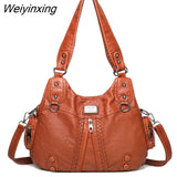 Weiyinxing Soft Leather Handbags Women's Bags New Fashion High Quality Woman Messenger Bag Designer Famous Brand Women Shoulder Tote