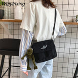 Weiyinxing Crossbody Bags for Girls Cute Handbags Shoulder Cross Canvas Bag Teen Women Messenger Bag Pouch Ladies Hand Bags Purses