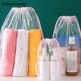 Weiyinxing L Cloth Bag Waterproof Drawstring Bags for Packing Kids Girls String Bag for Replaceable Shoes Storage Cute Pouch Rope Bag