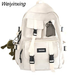 Weiyinxing Black Nylon Bagpack Casual Lady Travel Backpacks Female Anti Theft Rucksack Women School Backpack Korean Back Pack Mochila 911