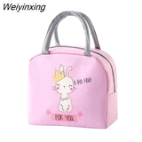 Weiyinxing Lunch Bag Lunch Box Thermal Insulated Canvas Tote Pouch Kids School Dinner Container Travel Picnic Food Storage Bag
