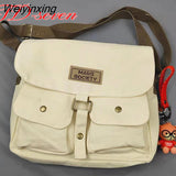 Weiyinxing Women's Canvas Bag Japanese Department Harajuku Windsuit Messenger Bag Female Korean Students Shoulder Bags
