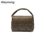 Weiyinxing Padded Women Shoulder Bags Designer Brand Quilted Handbag Luxury Pu Space Cotton Crossbody Bag Large Tote Winter 2023