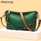 Weiyinxing Leather Shoulder Bags For Women Chain High Capacity Ladies Handbags Designer Travel Luxury Hand Bag Female Shoulder Bag