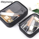 Weiyinxing Cosmetics Bag Women Makeup Organizer Travel Handbag Zipper Clear Beauty Wash Bath Toiletry Waterproof Bags Kit