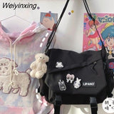 Weiyinxing Handbags Shoulder Bag Large Capacity Crossbody Bags for Teenager Girls Men Harajuku Messenger Bag Student School Bags Sac