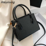 Weiyinxing Crocodile Pattern PU Leather Crossbody Bags for Women Chain Female Shoulder Handbags Mini Purses Travel Jacquemus Bag