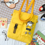 Weiyinxing Cartoon Tote Bag Canvas Handbag Shopping Bag Super Cool Handbags Shoulder Bags for Girl Book Bags Bolsa Feminina Mochila