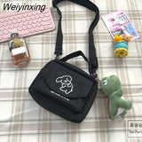 Weiyinxing Women's Messenger Bags Ladies Canvas Printed Cute Envelope Bag Lady Sweet Cartoon Student Shoulder Bag