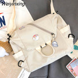 Weiyinxing Multipurpose Backpack Women Large Capacity Handbag Shoulder Bags Student Schoolbag Nylon Messenger Bag Multipurpose Bag