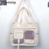 Weiyinxing Nylon Women Handbags Messenger Bag Youth Ladies Fashion Shoulder Tote Bag Versatile Female Crossbody Bags Pouch Pack Bolsas